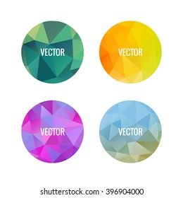 Set of colorful round logos. Geometric element. Disco ball sign. Planet illustration. Consellation image. Connected lines. Space elements.Gemstones image. Jewelry store emblem.