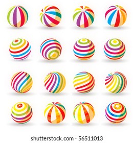 set of colorful rubber balloons