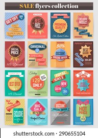 Set of colorful Sale flyers. Vector illustration