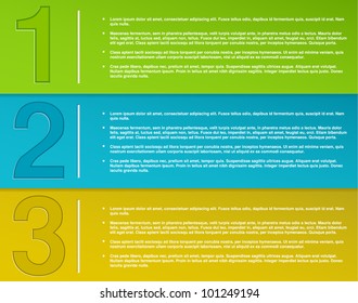 Set of colorful sample stickers with some options-vector