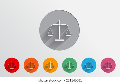 Set of colorful scale icons-EPS10