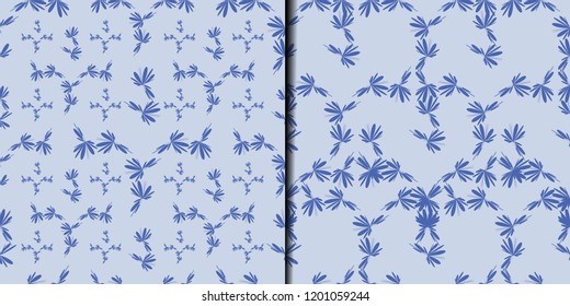 Set of colorful seamless floral patterns. All patterns in a swatches panel, EPS10