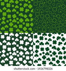 A set of colorful seamless pattern design for decorating wallpaper, wrapping paper, fabric, backdrop and etc. Theme of the St.Patrick’s Day.