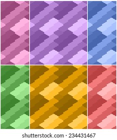 Set of colorful seamless textures of different colors. Vector eps 10.