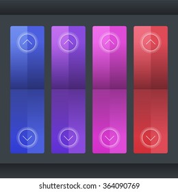 Set of colorful selectors