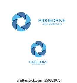 Set of colorful serrations  logo