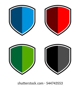 Set Colorful Shield Logo Template Illustration Design. Vector EPS 10.