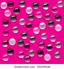 set of colorful shiny balls, bulonok, gems, beads, isolated vector background