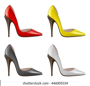 Set colorful shoes