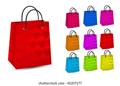 Set of colorful shopping bags.Vector illustration  Lots of colorful shopping bags ,vector illustration