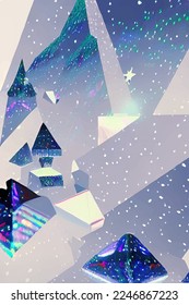 Un conjunto de formas abstractas coloridas y simples y elementos estilizados