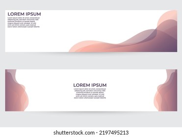 set of colorful simple banners