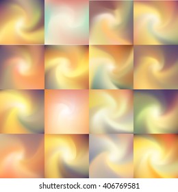 Set of Colorful smooth light lines background. EPS 10 vector file included