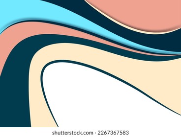 Conjunto de coloridas ondas abstractas de movimiento suave. Líneas de onda futurista suaves. Negocio, mensaje tecnológico, presentación o personalidad. Ilustración del vector