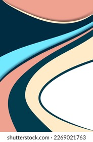 Set of colorful smooth motion abstract wave. Smooth futuristic wave lines. Business, technology message, presentation or personality. Vector illustration