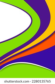 Conjunto de coloridas ondas abstractas de movimiento suave. Líneas de onda futurista suaves. Negocio, mensaje tecnológico, presentación o personalidad. Ilustración del vector