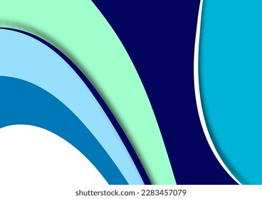 Set of colorful smooth motion abstract wave. Smooth futuristic wave lines. Business, technology message, presentation or personality. Vector