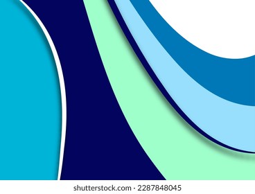 Set of colorful smooth motion abstract wave. Smooth futuristic wave lines. Business, technology message, presentation or personality. Vector