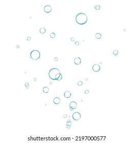A set of colorful and colorful soap bubbles to create a design. Isolated, transparent, realistic soap bubbles on a light background.
