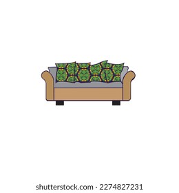 Set colorful sofas in cartoon style. Vector illustration of places to relax and watch TV for home interiors on.
Set of various beds, sofas in a cartoon style. Vector illustration of colorful and moder