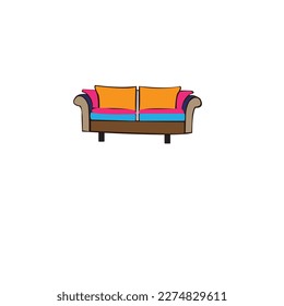 Coloridos sofás al estilo de las caricaturas. Ilustración vectorial de lugares para relajarse y ver la TV para interiores domésticos.
Diversas camas, sofás de dibujos animados. Ilustración vectorial de colores y modernidad