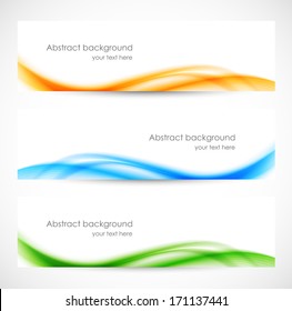 Set of colorful softness banners