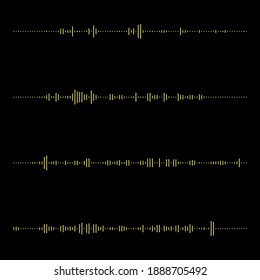 set of colorful sound waves vector art
