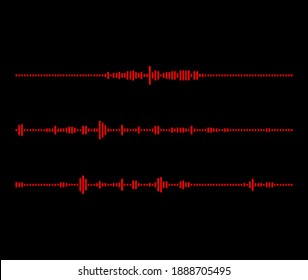 set of colorful sound waves vector art