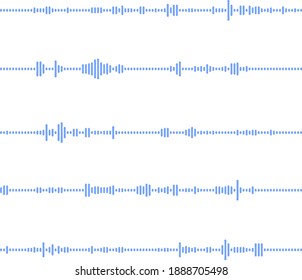 set of colorful sound waves vector art