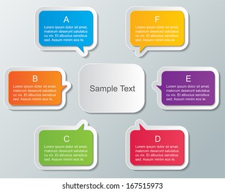 Set Of Colorful Speech Bubble Infographic Templates. Infographic Elements. Vector.