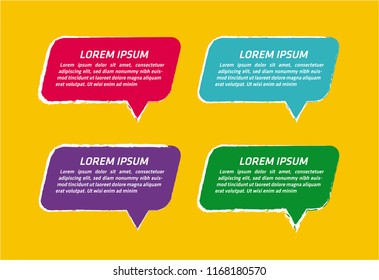 Set of Colorful Speech Bubbles