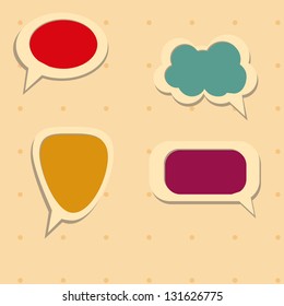 Set of colorful speech bubbles