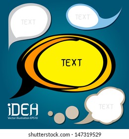 Set of colorful speech bubbles 