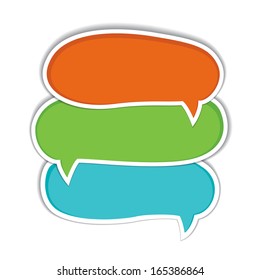 Set of colorful speech bubbles