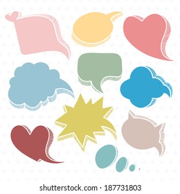 Set of colorful speech bubbles 