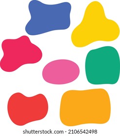 set of colorful speech bubbles