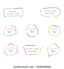 set of colorful speech bubbles 