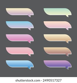 set of colorful speech bubbles chat vector design