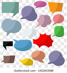 Set of colorful speech bubbles. Communication concept. Vector illustration