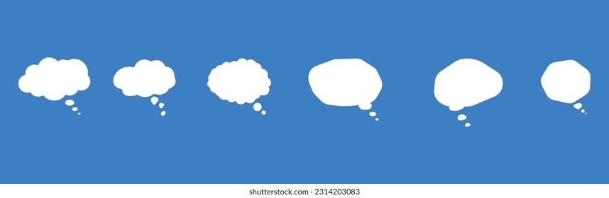 Reihe von bunten Sprachblasen.
Gespräch, Dialogkonzept.
