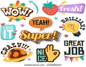 set of Colorful speech bubbles with dialog words,Vector bubbles speech doodle set