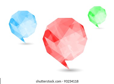 Set colorful speech bubbles and dialog balloons
