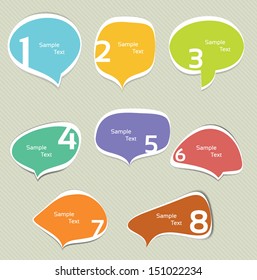 Set of colorful speech bubbles. eps 10
