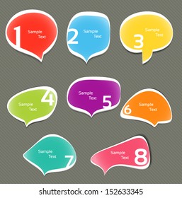 Set of colorful speech bubbles. eps 10