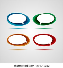 Set of colorful speech bubbles, eps10 Vector.