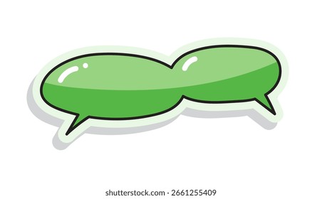  Conjunto de burbujas de discurso de colores en estilo dibujado a mano, caja de chat, caja de mensaje, globo de pensar, hablar burbuja, Elementos de dibujos animados Ilustración vectorial