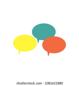 Set of colorful  speech bubbles on white  background 