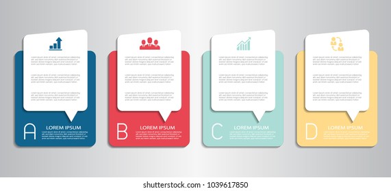 Set of colorful speech bubbles with place for text. Vector illustration