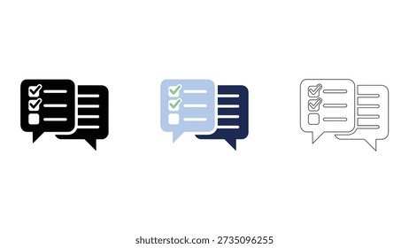 set of colorful speech bubbles showing pros and cons for decision making and voting. The bubbles are designed to represe.