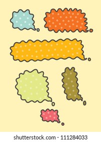 Set of colorful speech bubbles. Vector illustration.